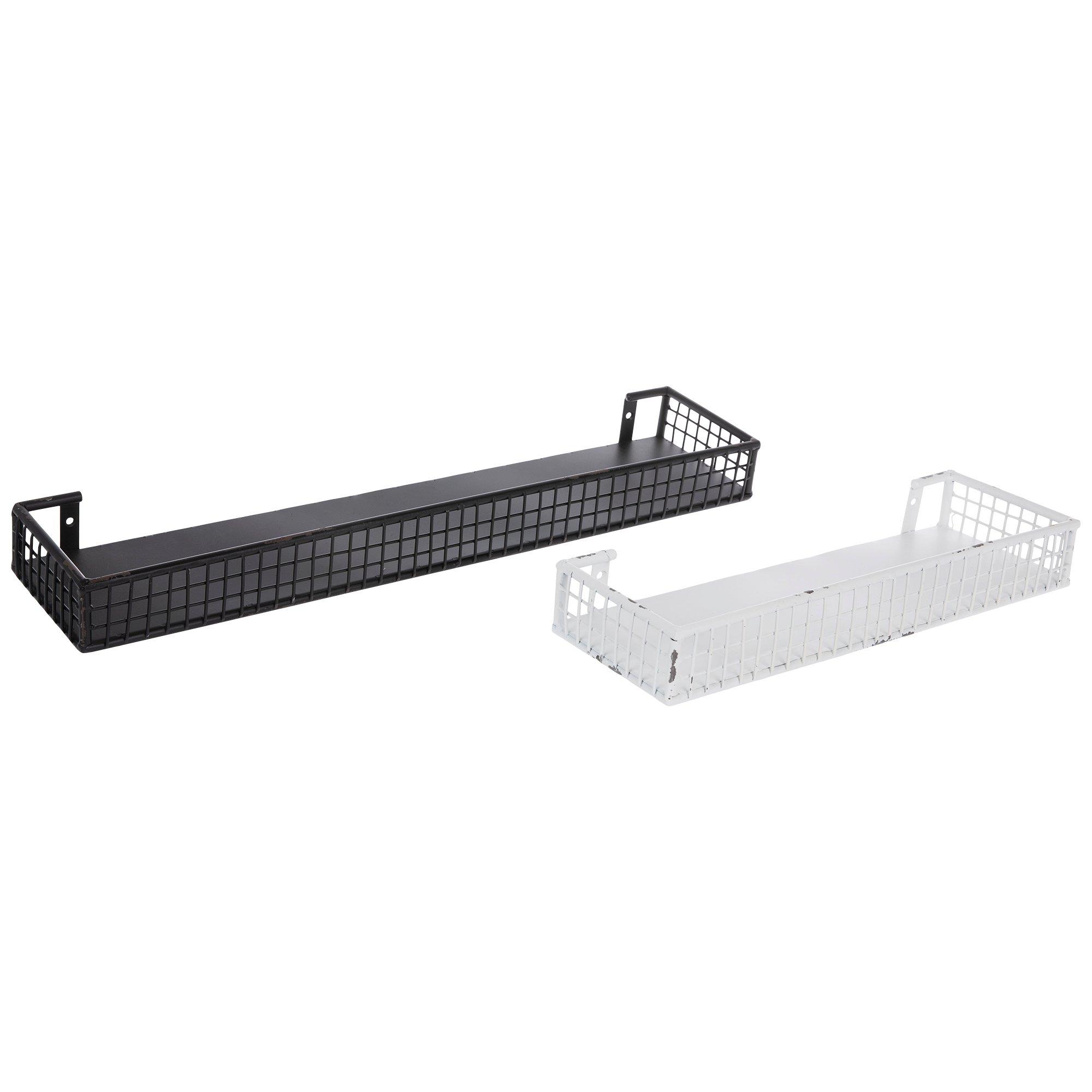 Antique Black Metal Wall Shelf With Hooks, Hobby Lobby