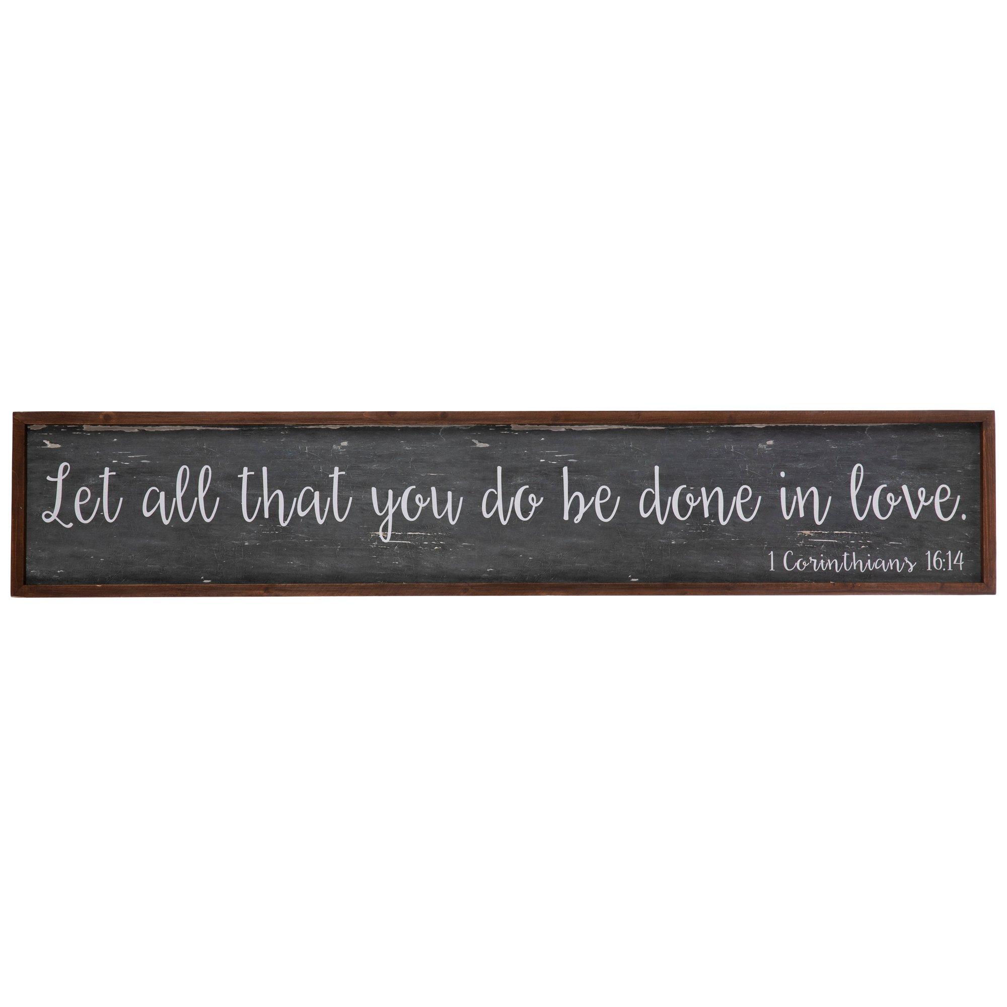 1 Corinthians 16:14 Wood Wall Decor