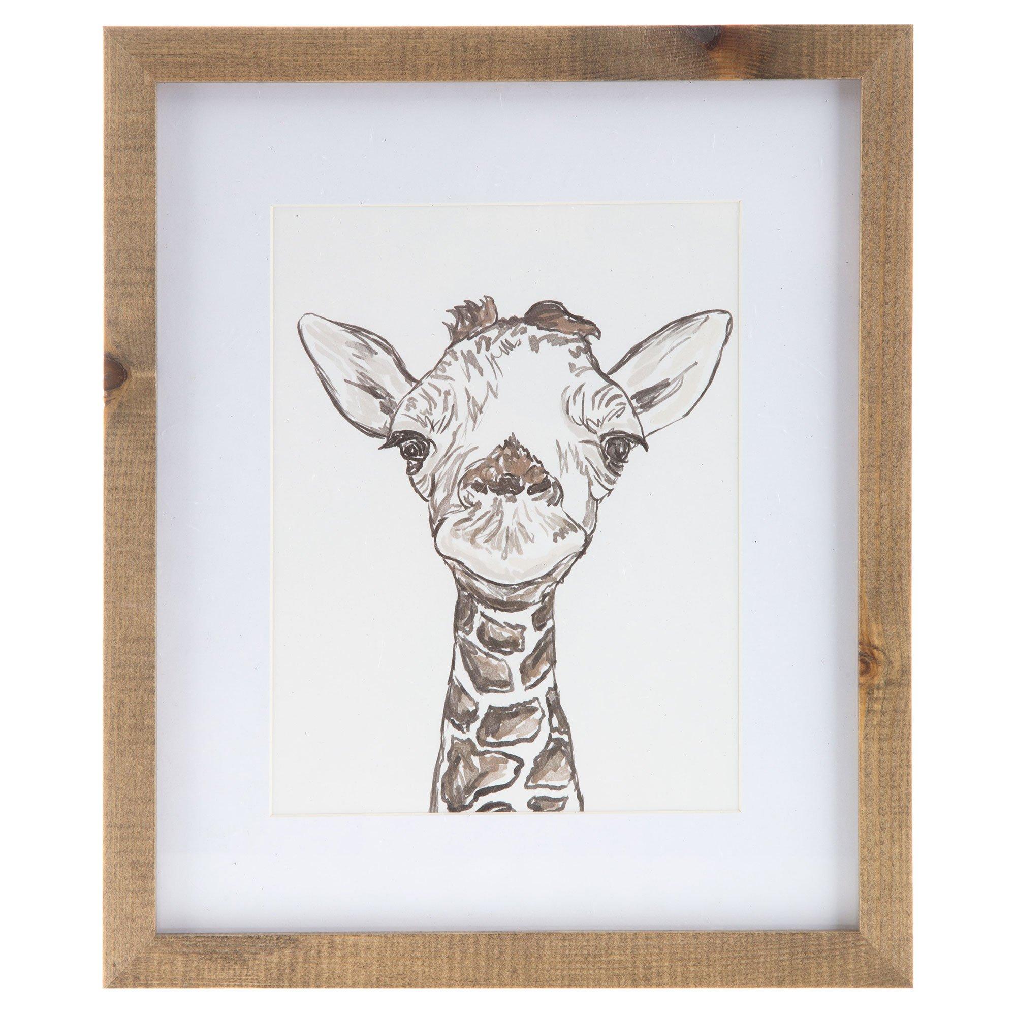 Lv Giraffe Wall Art Mirror Frame Sqauare