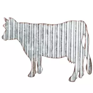 Cow Corrugated Metal Wall Decor