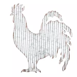Rooster Corrugated Metal Wall Decor