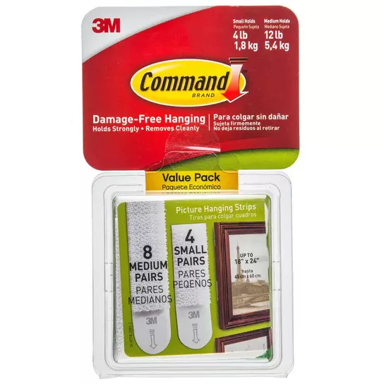 Command Hanging Strips, Small Picture - 4 pairs