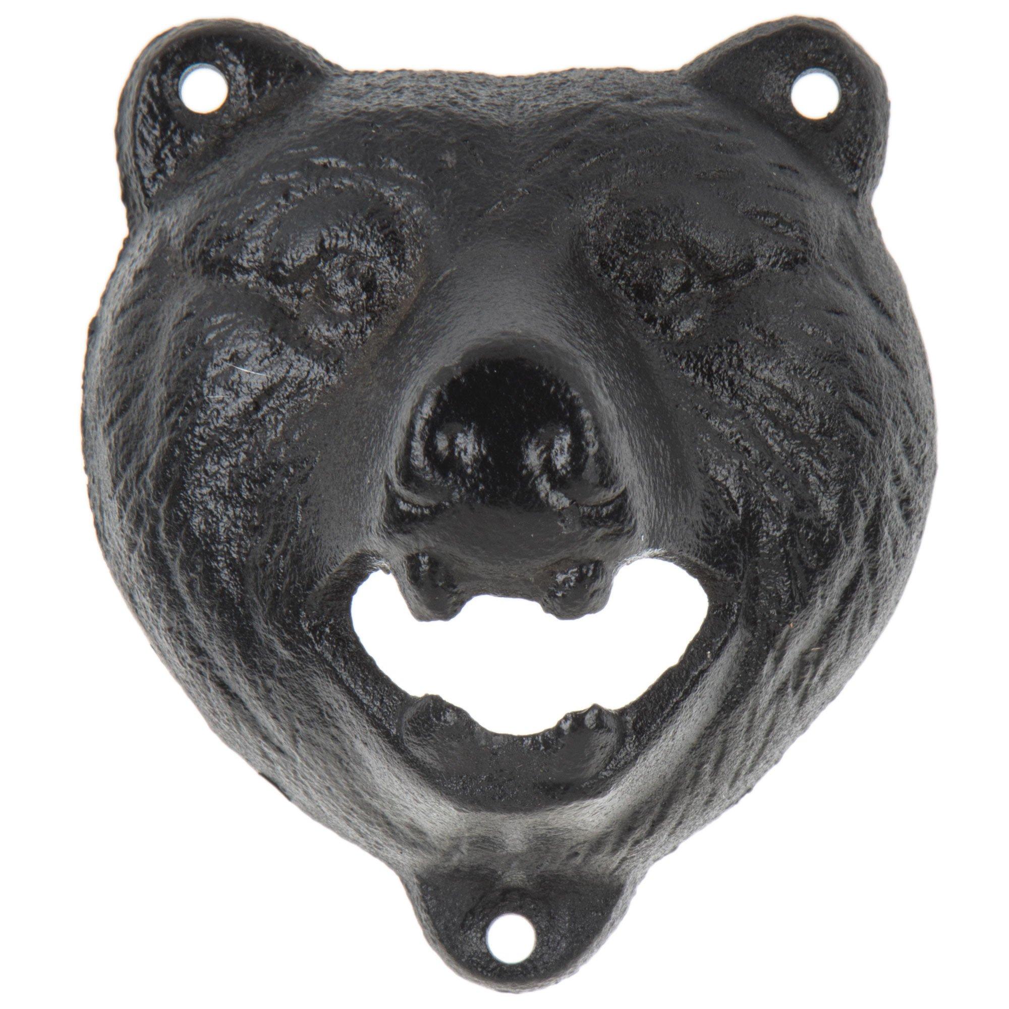 Bottle opener in black iron pipe and gun metal finish — Bear Taps