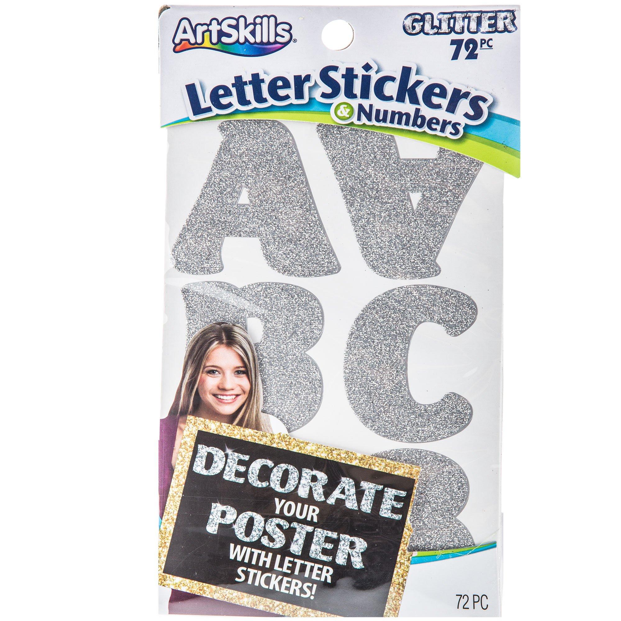 Glitter Letter & Number Stickers, Hobby Lobby