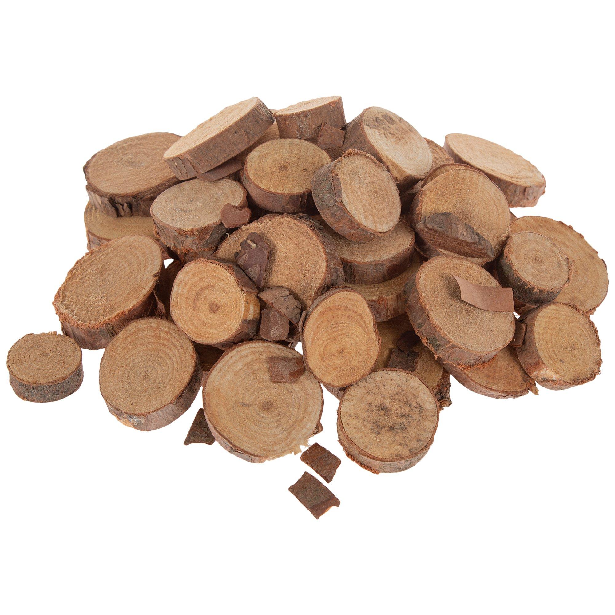 Wood Rounds With Bark & Rope Hangers, Hobby Lobby