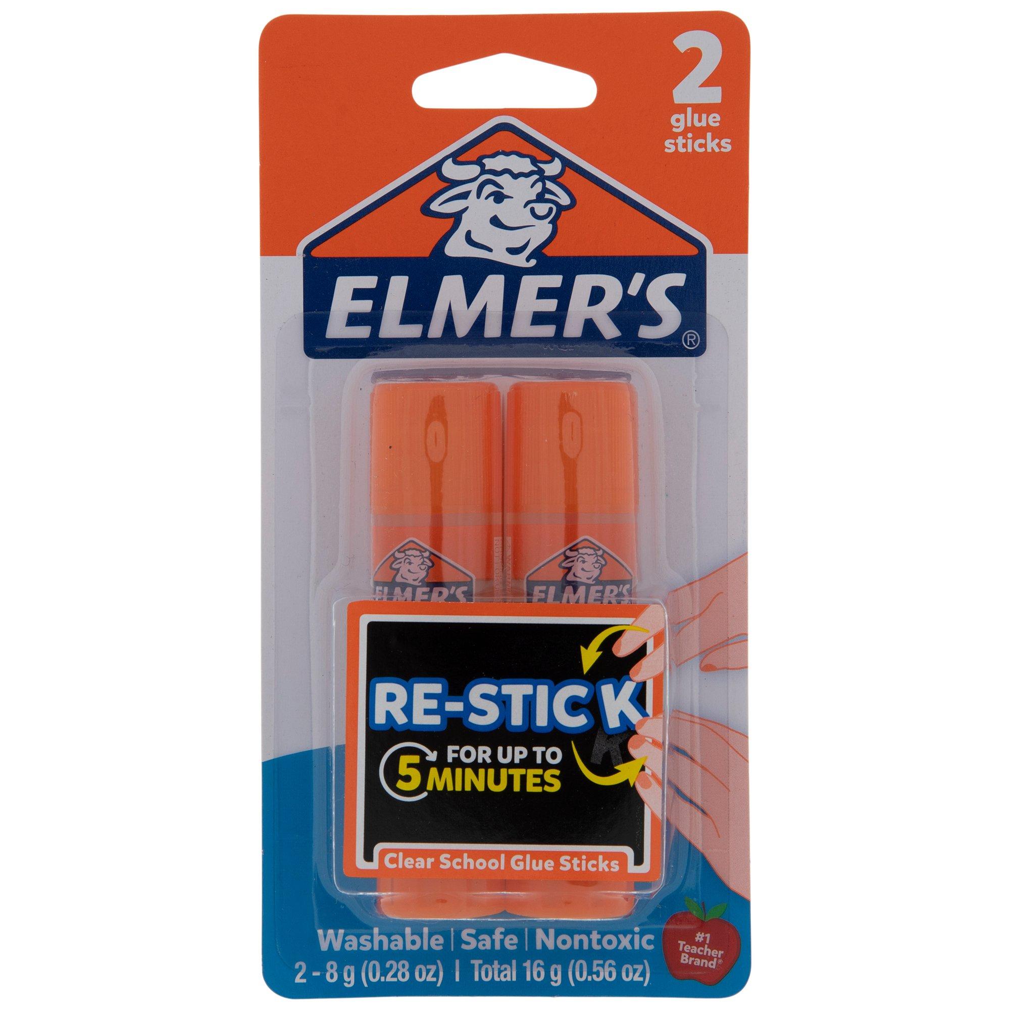 Elmer’s Re-Stick School Glue Sticks, 0.28-Ounces, 6 Count