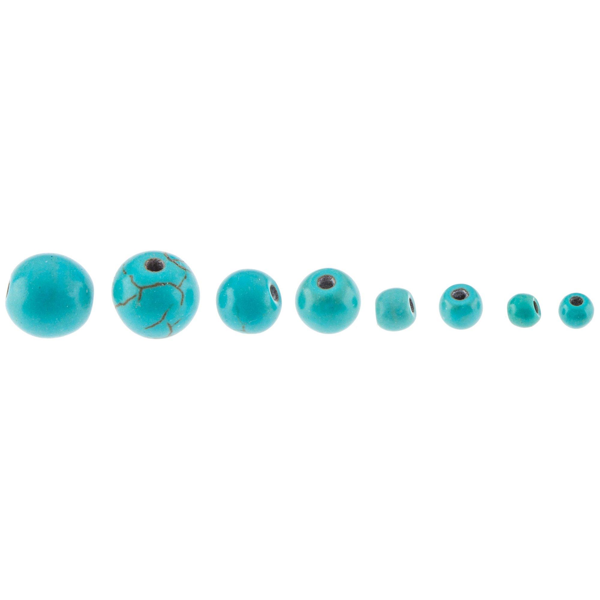 Turquoise Beads Colorful Diy Round Stone Beads Small Beads - Temu