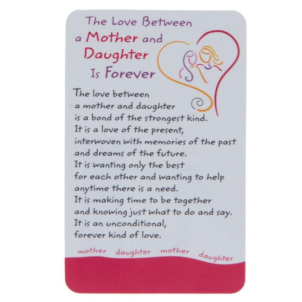 Tarjeta Crédito Recuerdo Madre Hija - Mensaje Personalizado Con Sobre