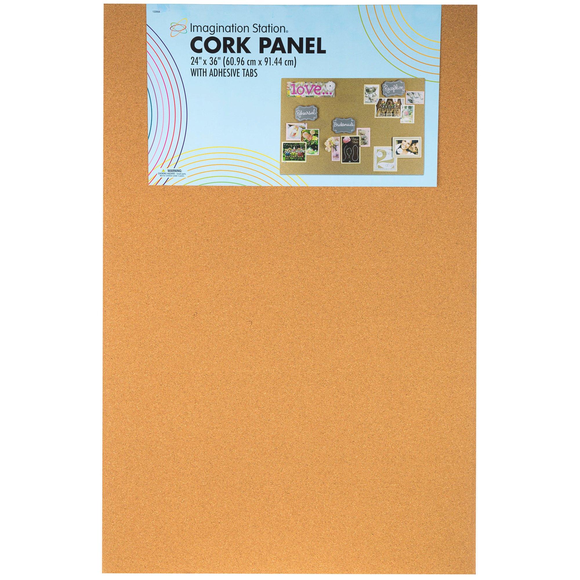 Cork, Sheet: Cork, 24 in Lg, 1 ft Wd, 1/2 in Thick, Plain Backing Plain  Backing, Midnight, 5 PK