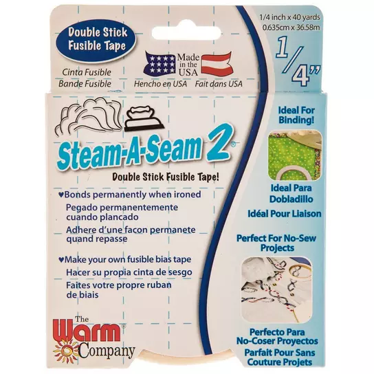 Steam-A-Seam 2, Double Stick Fusible Tape - 1/4 x 40yds : Sewing Parts  Online