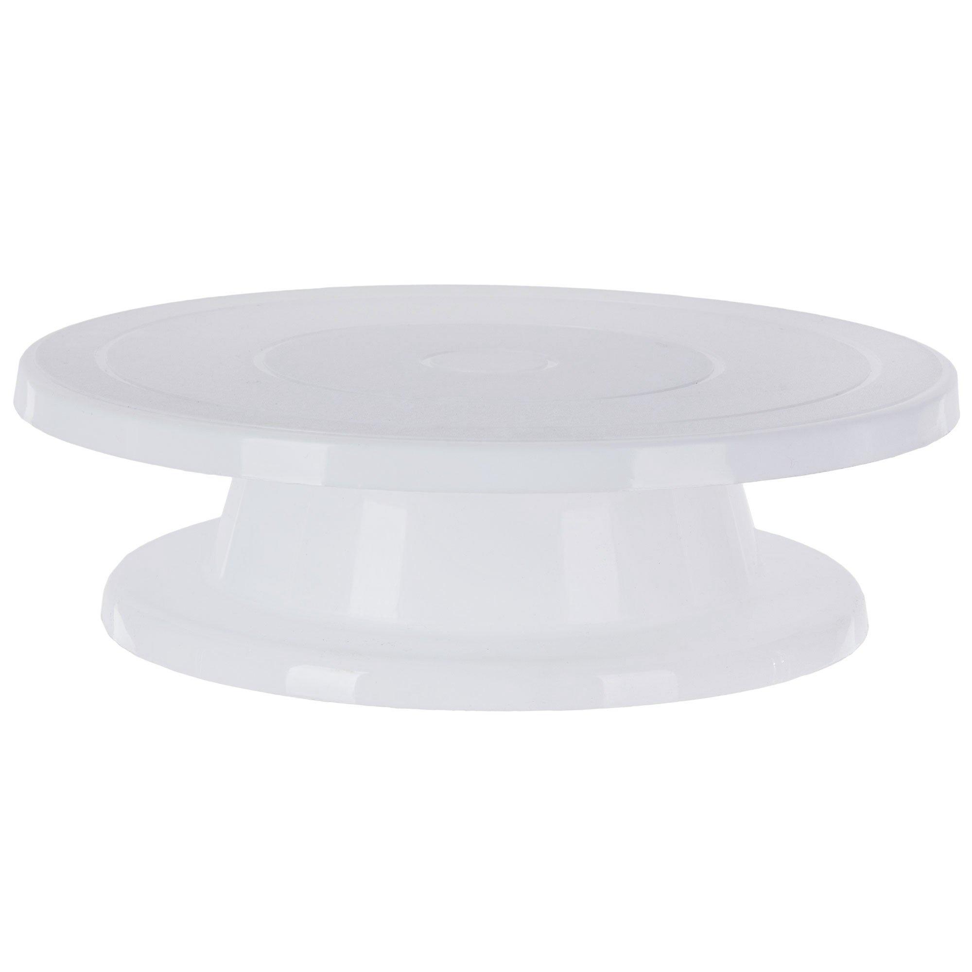 Cake Turntable Rotating Cake Stand Baking Supplies for Weeding Spinning  Swivel Round Cake Plates Non-Slip Rubber DIY Decorating Tool - White 