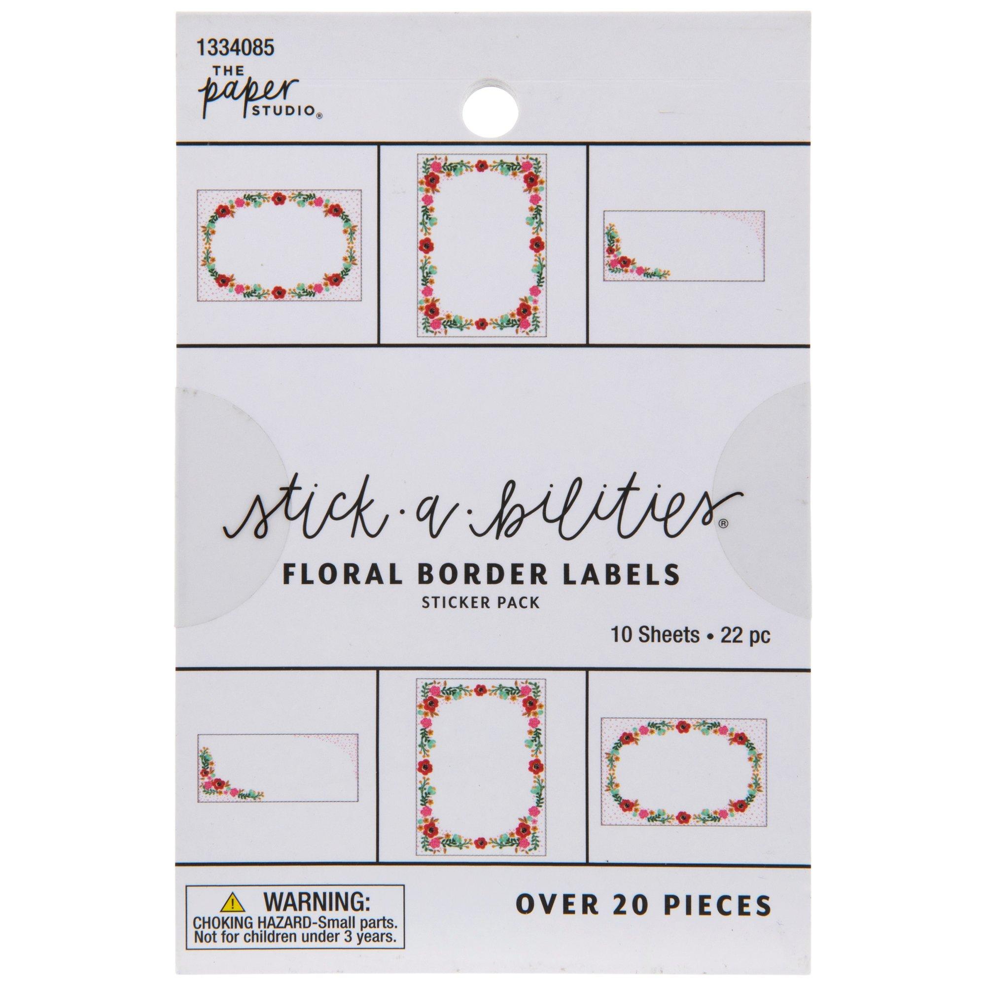 Floral Border Label Stickers Hobby Lobby 1334085