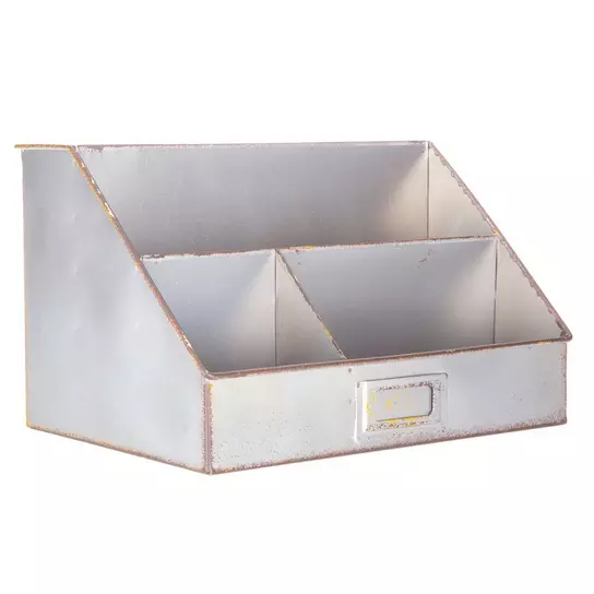 Silver Metal Desk Organizer, Hobby Lobby