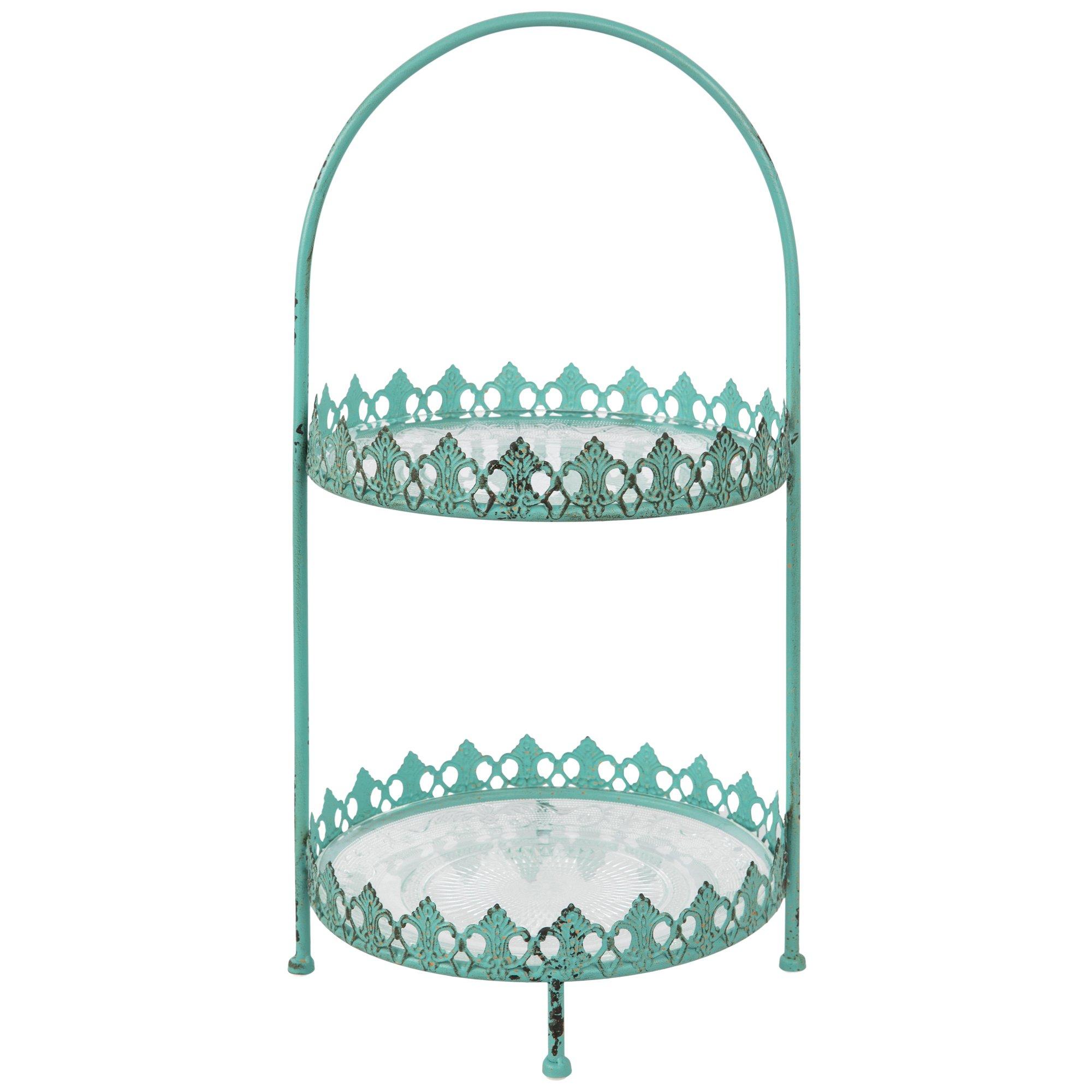 Turquoise Ornate TwoTiered Metal Stand Hobby Lobby 1334838