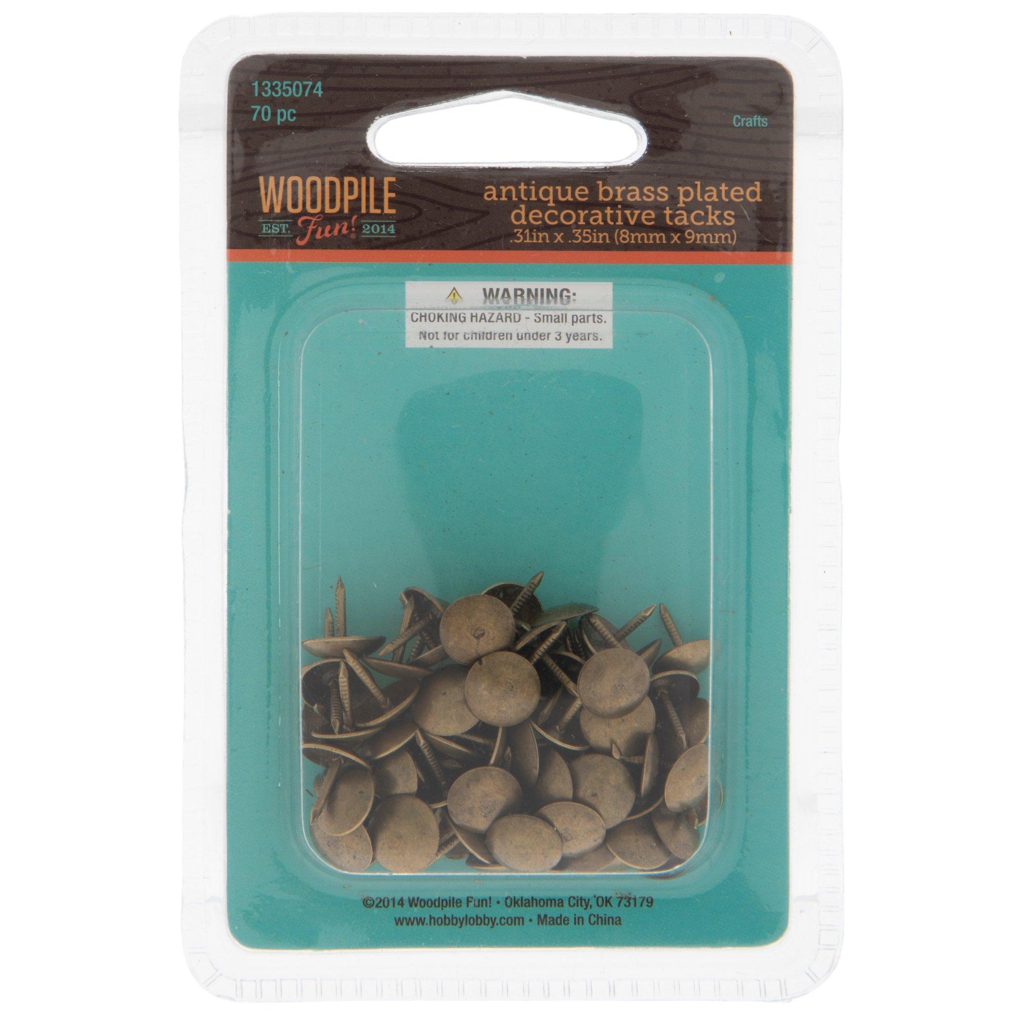 Antique Brass Plated Decorative Tacks 5/16" x 3/8" Hobby Lobby