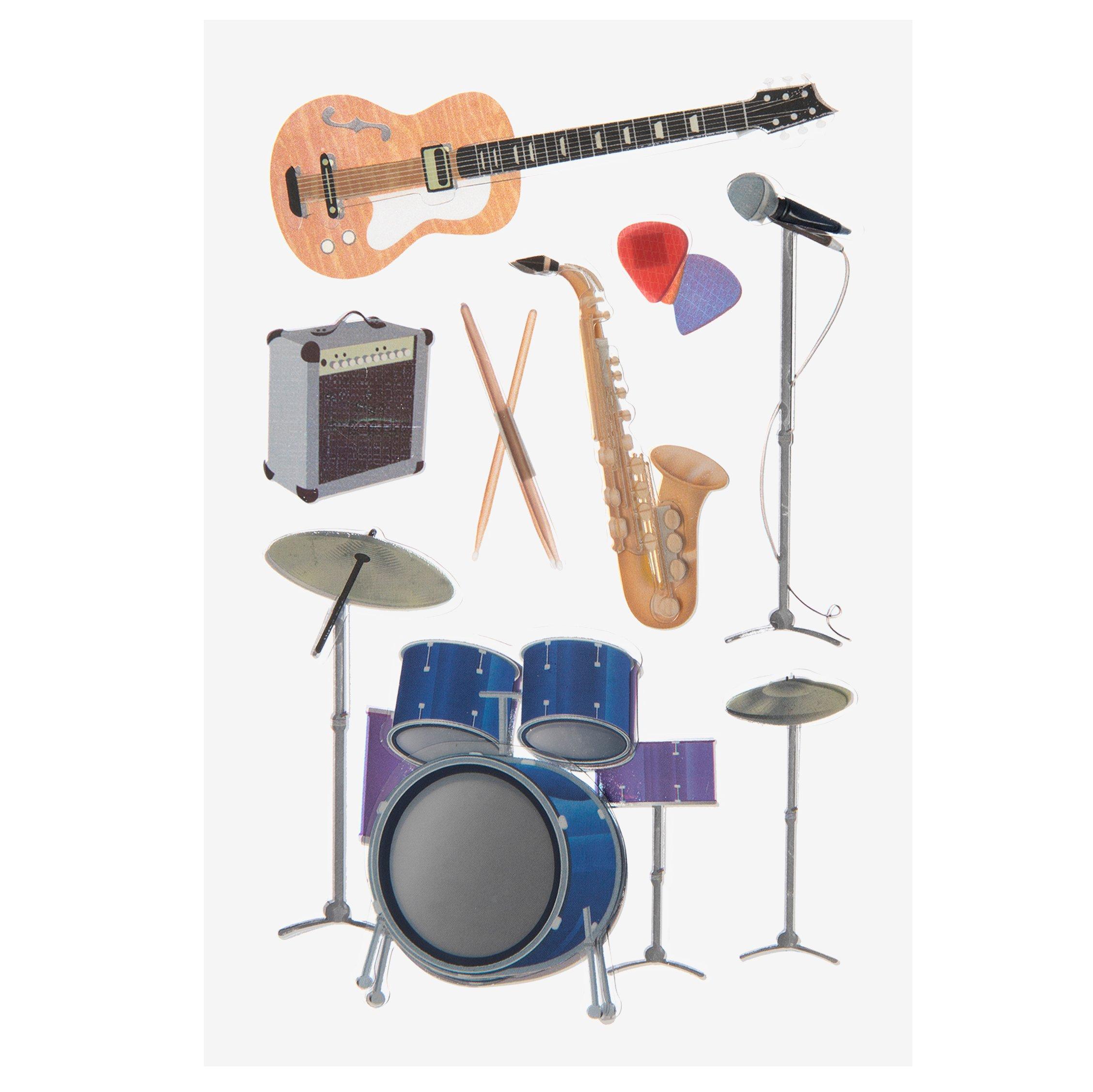 Musical Instruments 3D Stickers Hobby Lobby 1339282