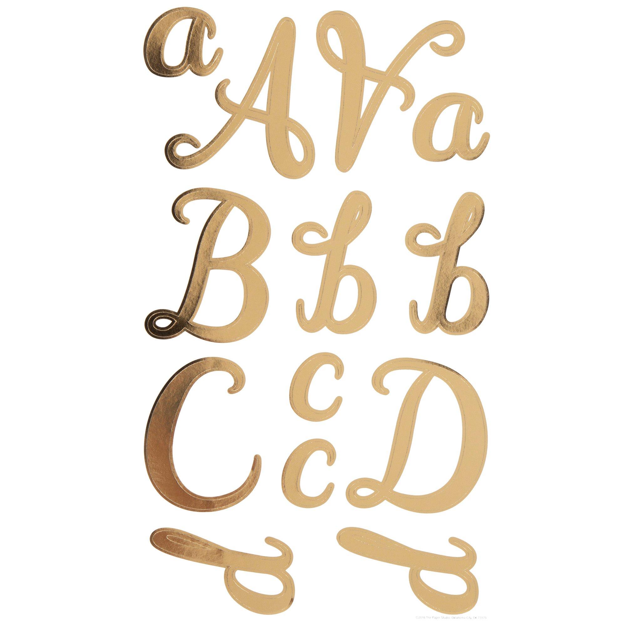 Gold Glitter Large Alphabet Stickers, Hobby Lobby