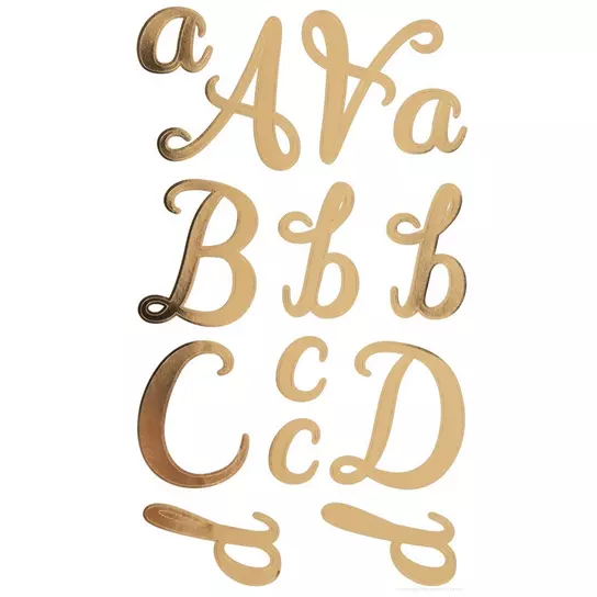 Sticko Alphabet Stickers - Gold Foil Script