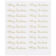 Gold Merry Christmas Foil Stickers