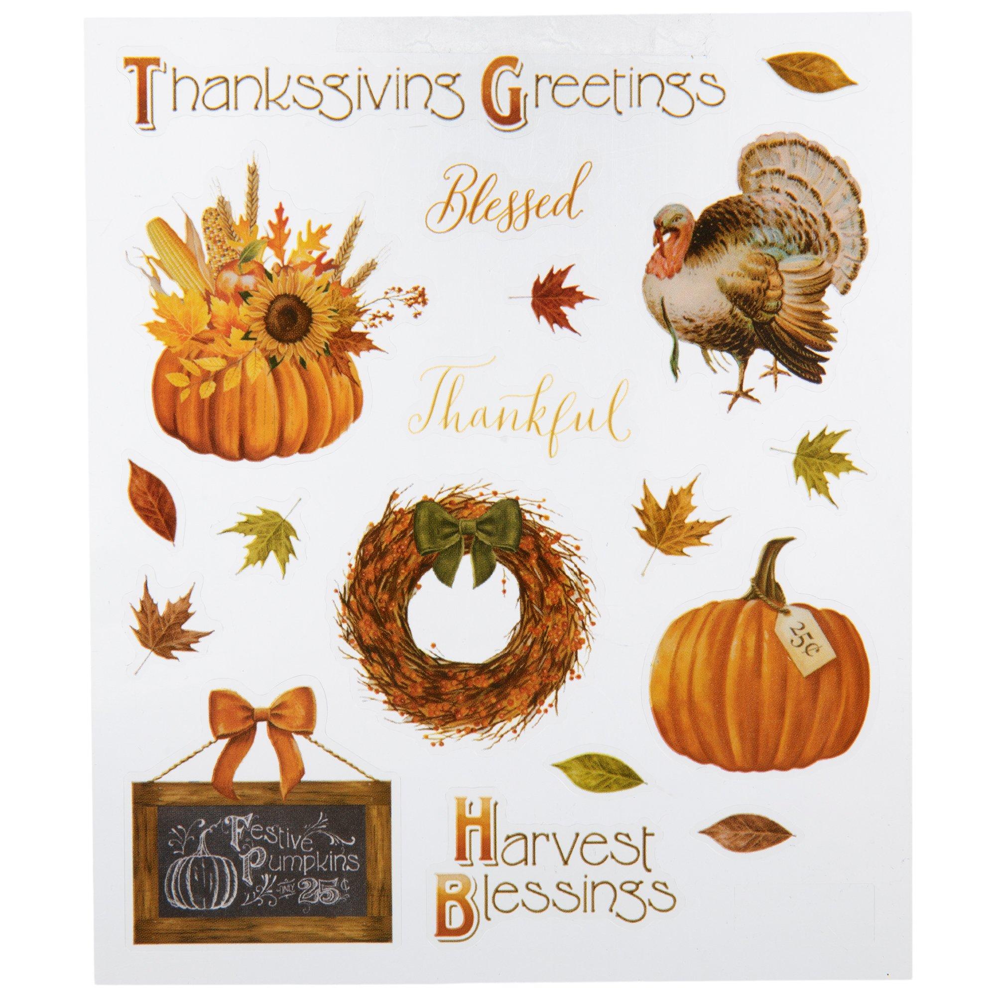 Happy Harvest Thankful Blessed Autumn Pumpkin Thanksgiving Kitchen