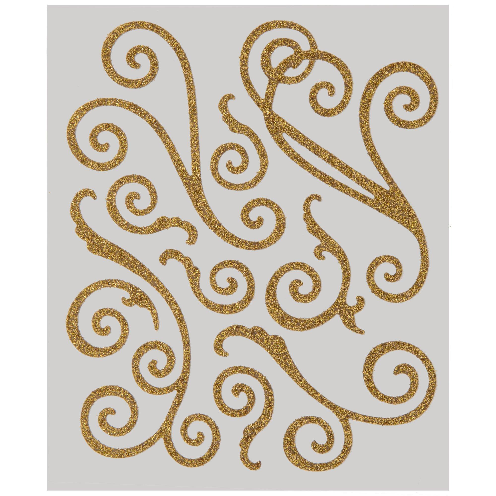 Glitter Flourish Stickers Hobby Lobby 1343433