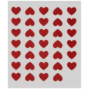 Hobby Lobby GLITTER HEART STICKERS 3 Sheets 87 Pieces NIP
