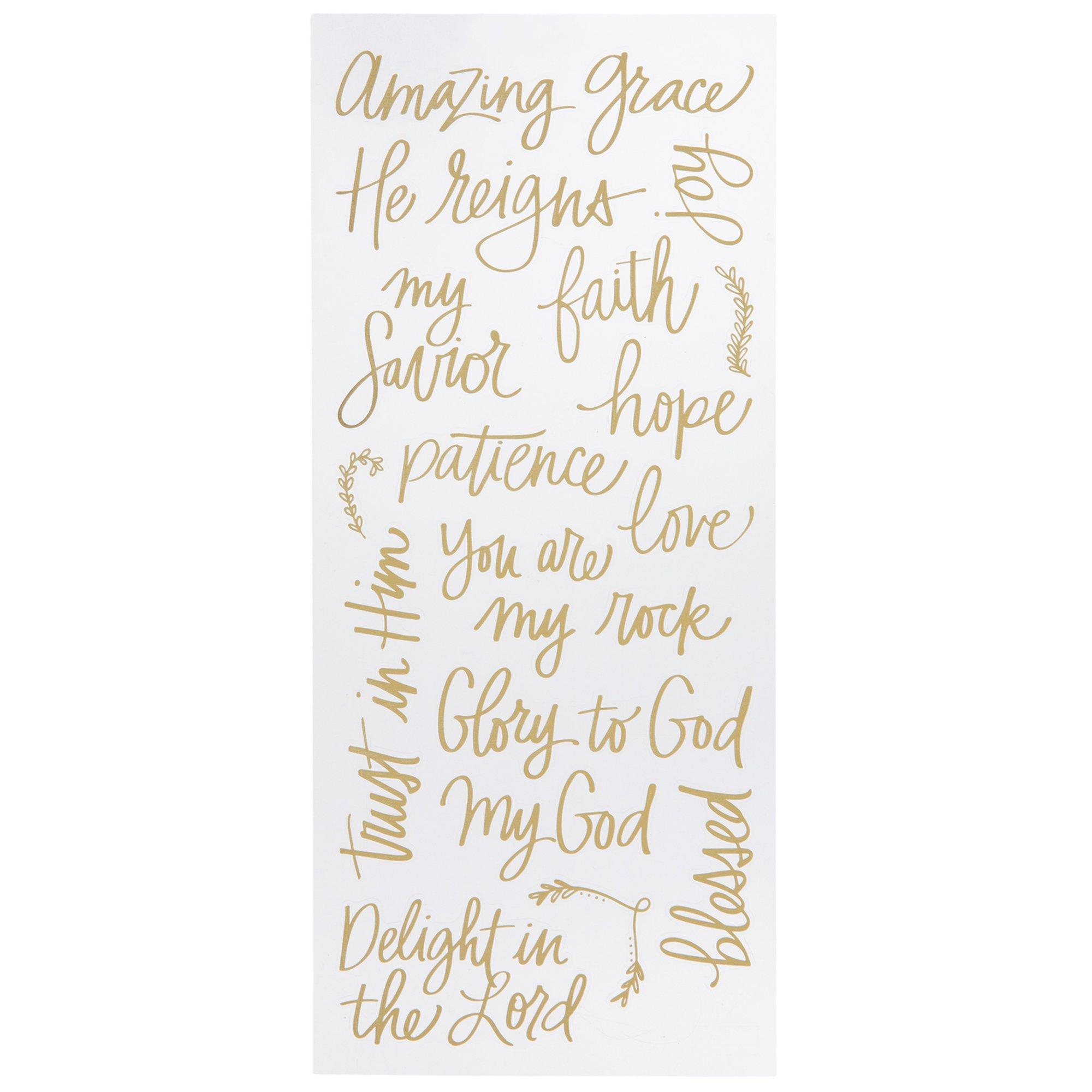 Faith Words Foil Stickers Hobby Lobby 1344423