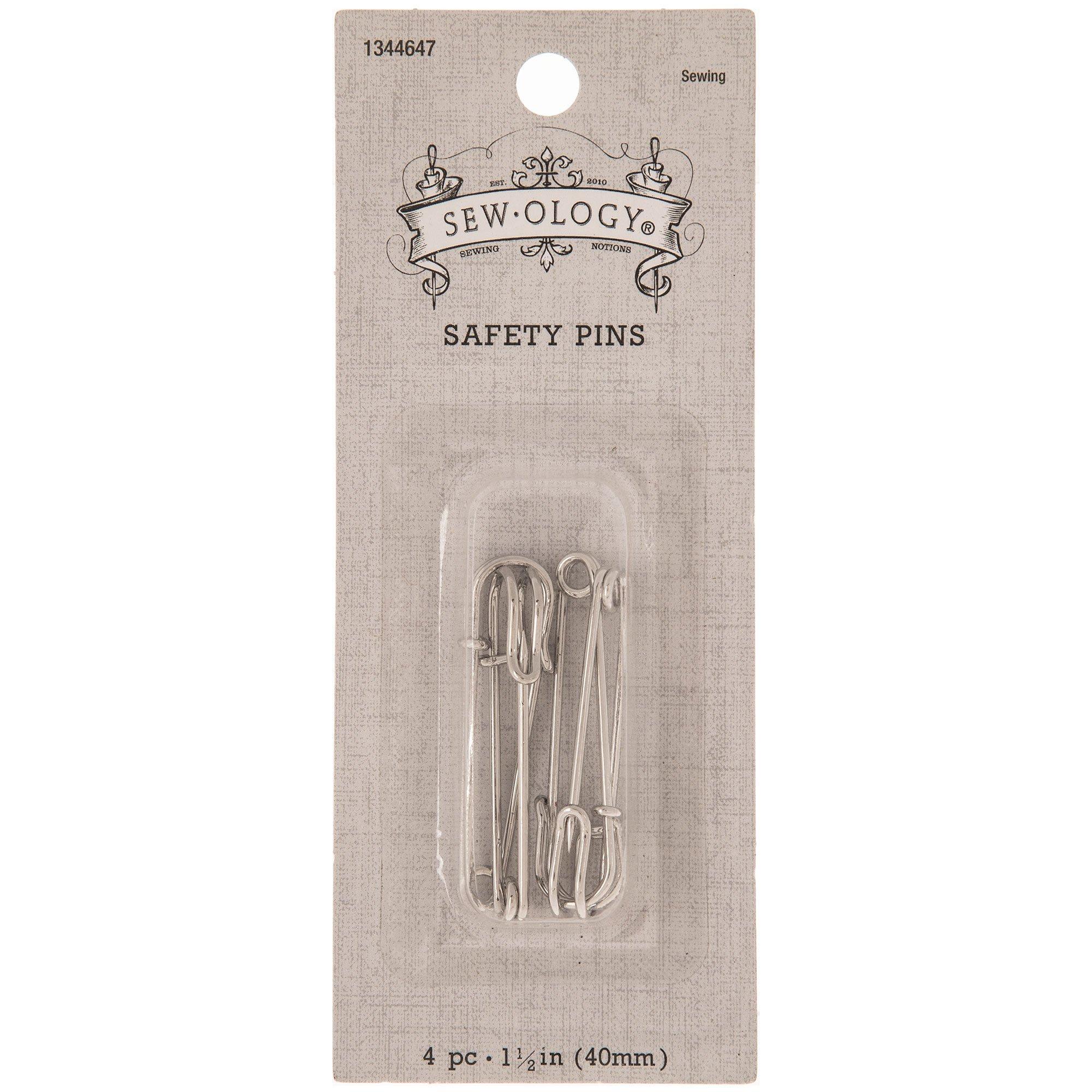 Gold Tone Safety Pins - 60mm x 16mm - 2 Pieces - Z946