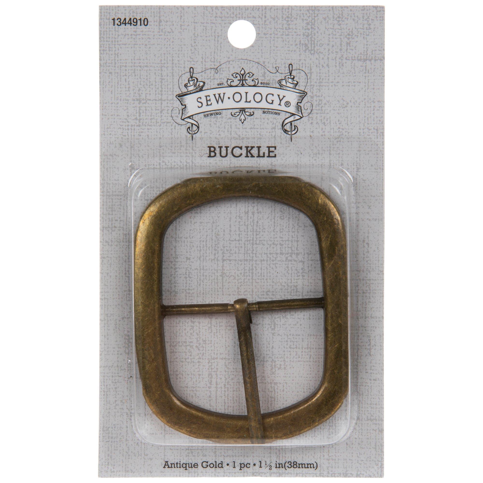 Antique Gold Rectangle Buckle - 1 1/2