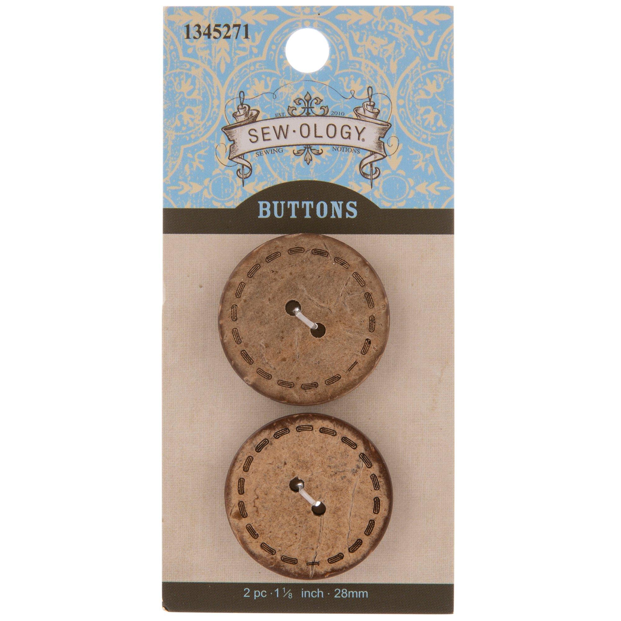 Stitched Coconut Round Buttons | Hobby Lobby | 1345271