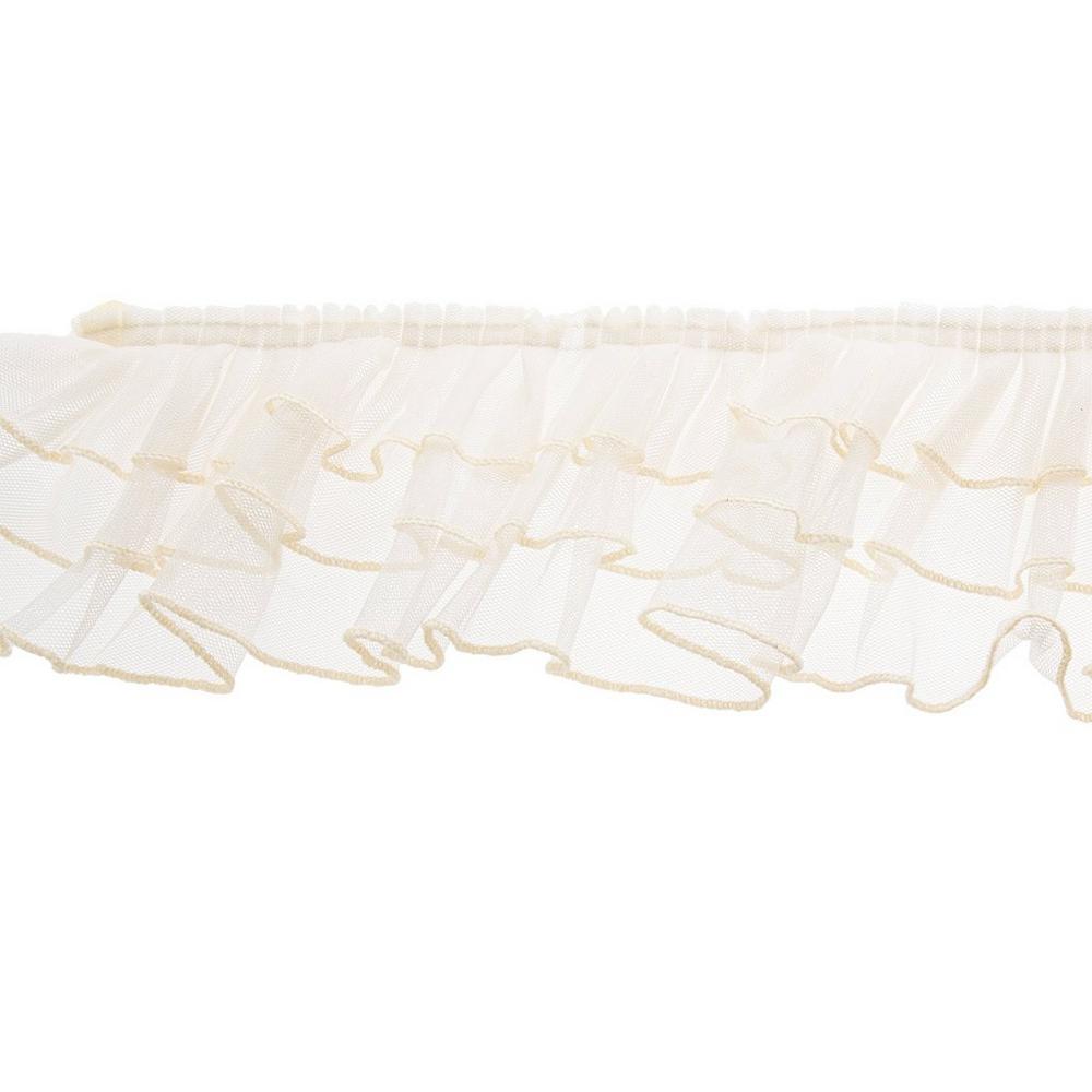 Ivory Triple Layer Pleated Tulle Trim | Hobby Lobby | 1345347