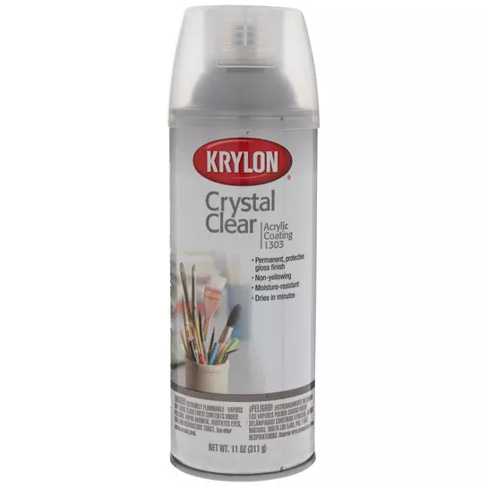 Vintage 1960s Krylon No. 1303 Crystal Clear Coat Enamel Spray