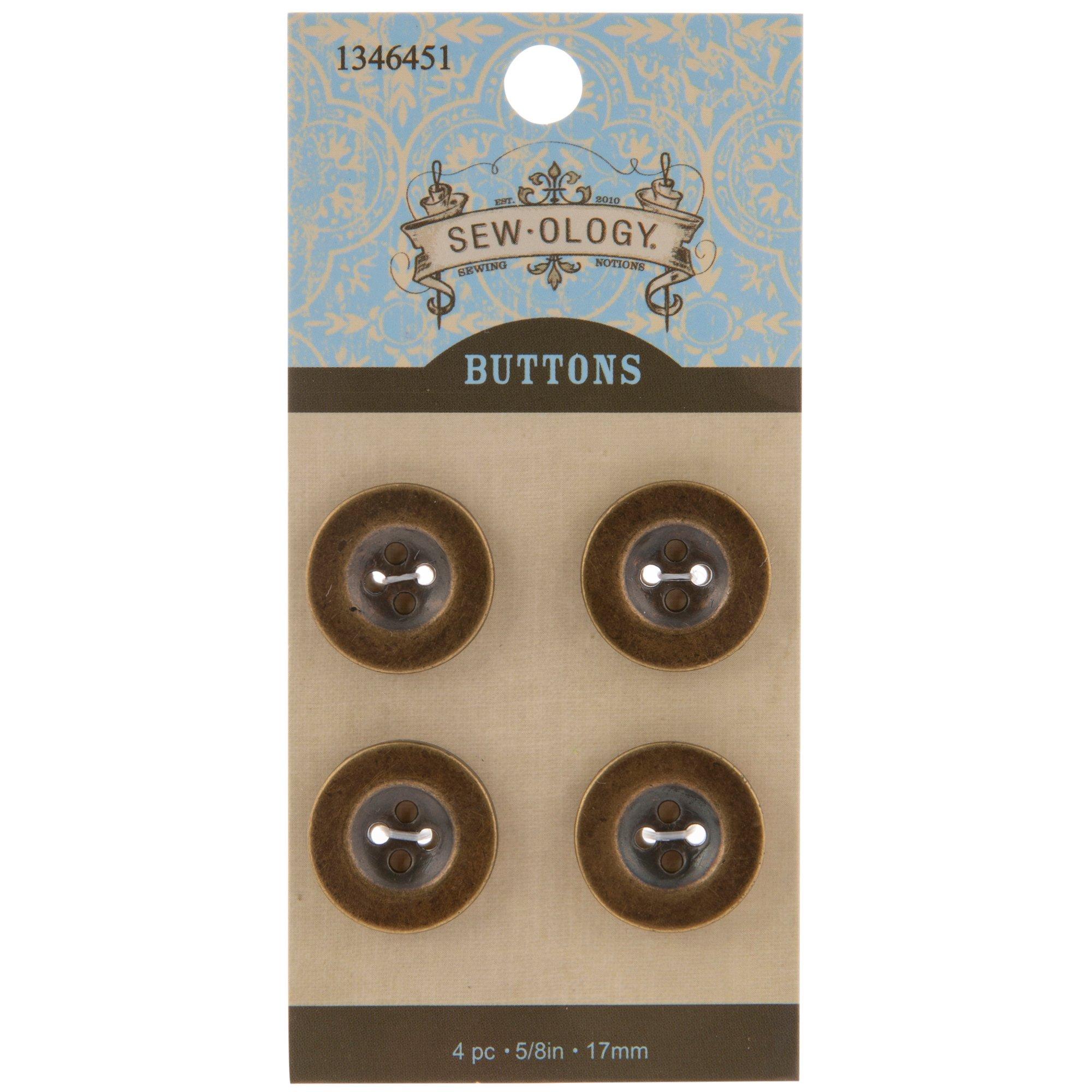 Gold Round Buttons - 17mm | Hobby Lobby | 1346451