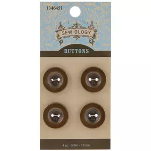Gold Round Buttons - 17mm