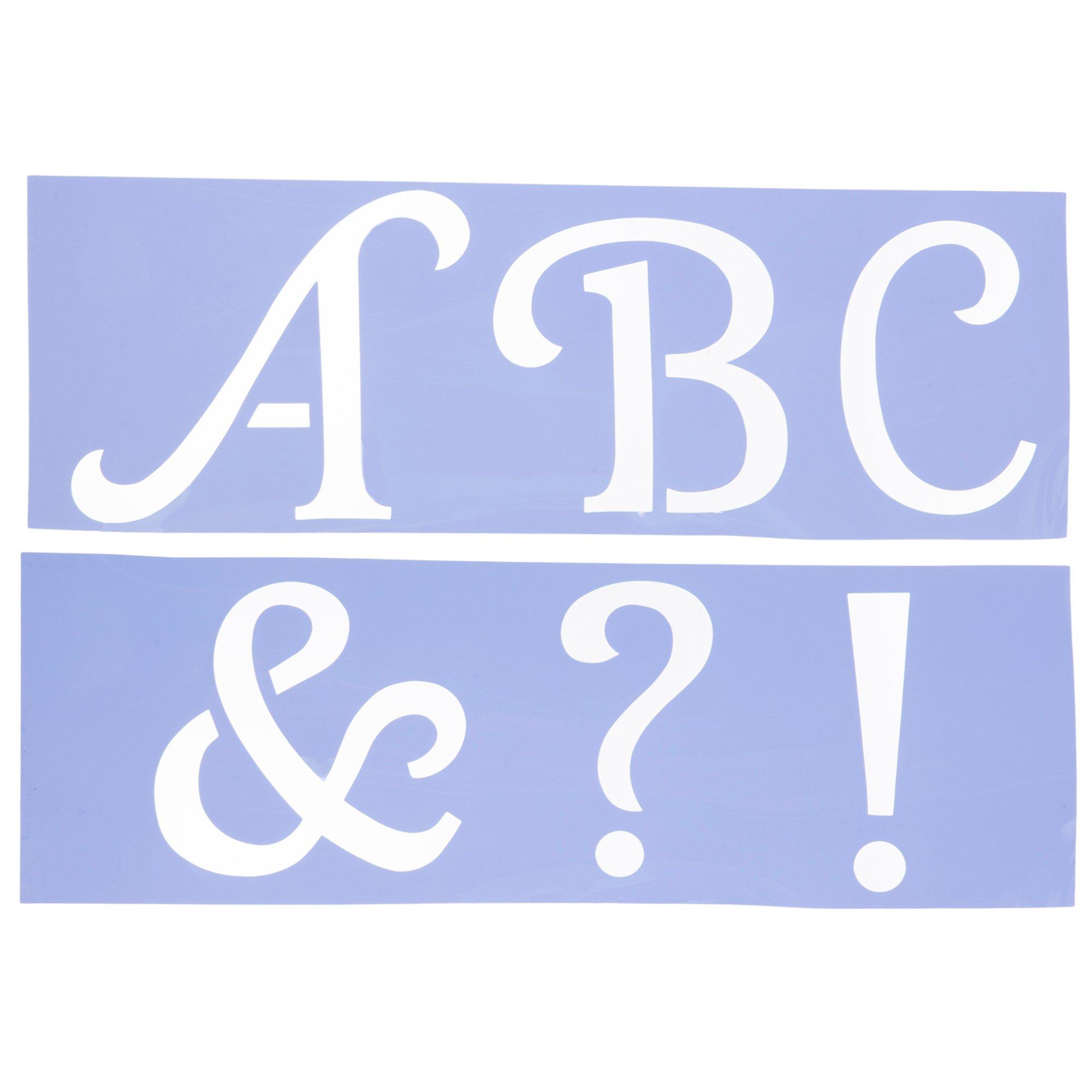 Uppercase Formal Alphabet Stencils, Hobby Lobby