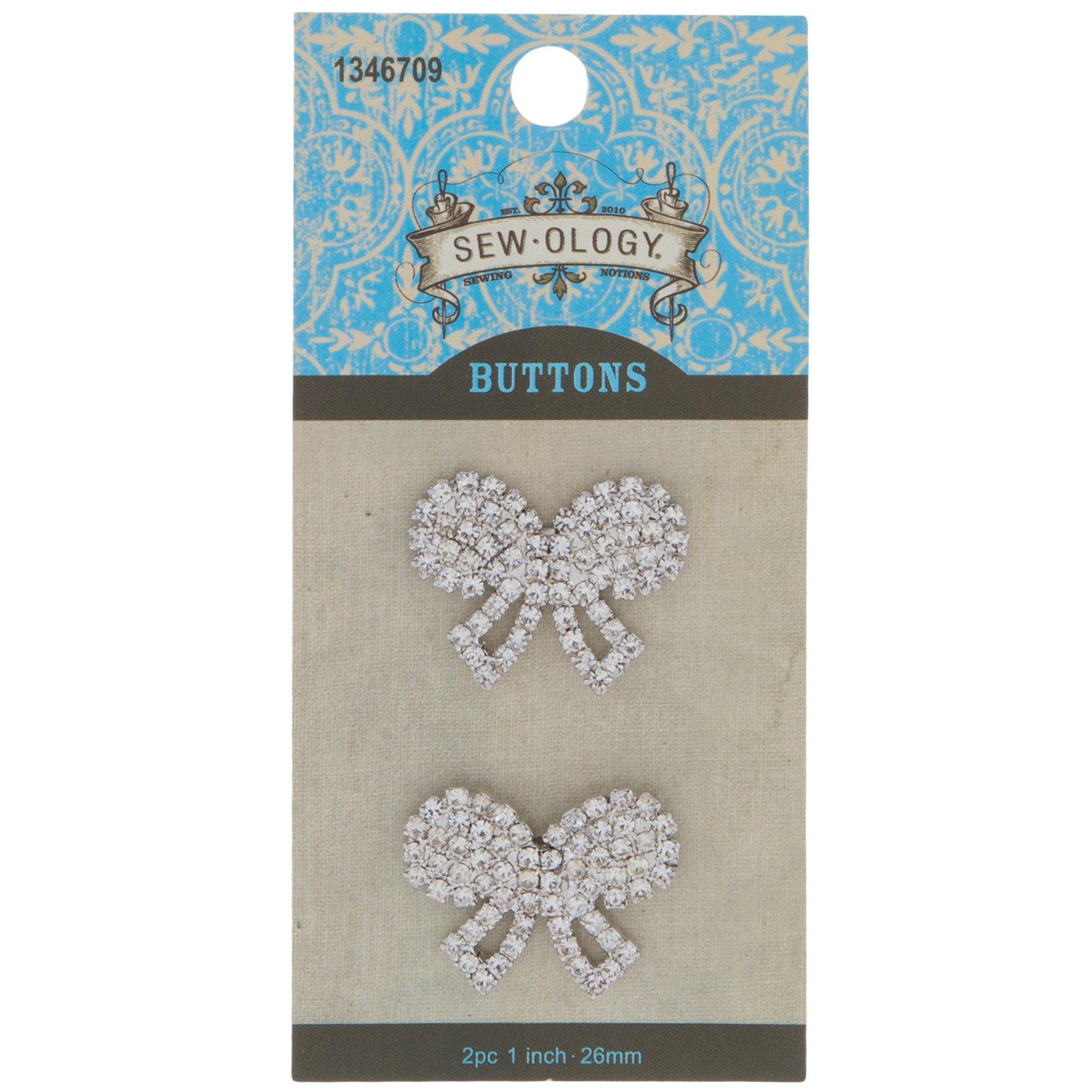 Rhinestone Bow Shank Buttons - 26mm | Hobby Lobby | 1346709