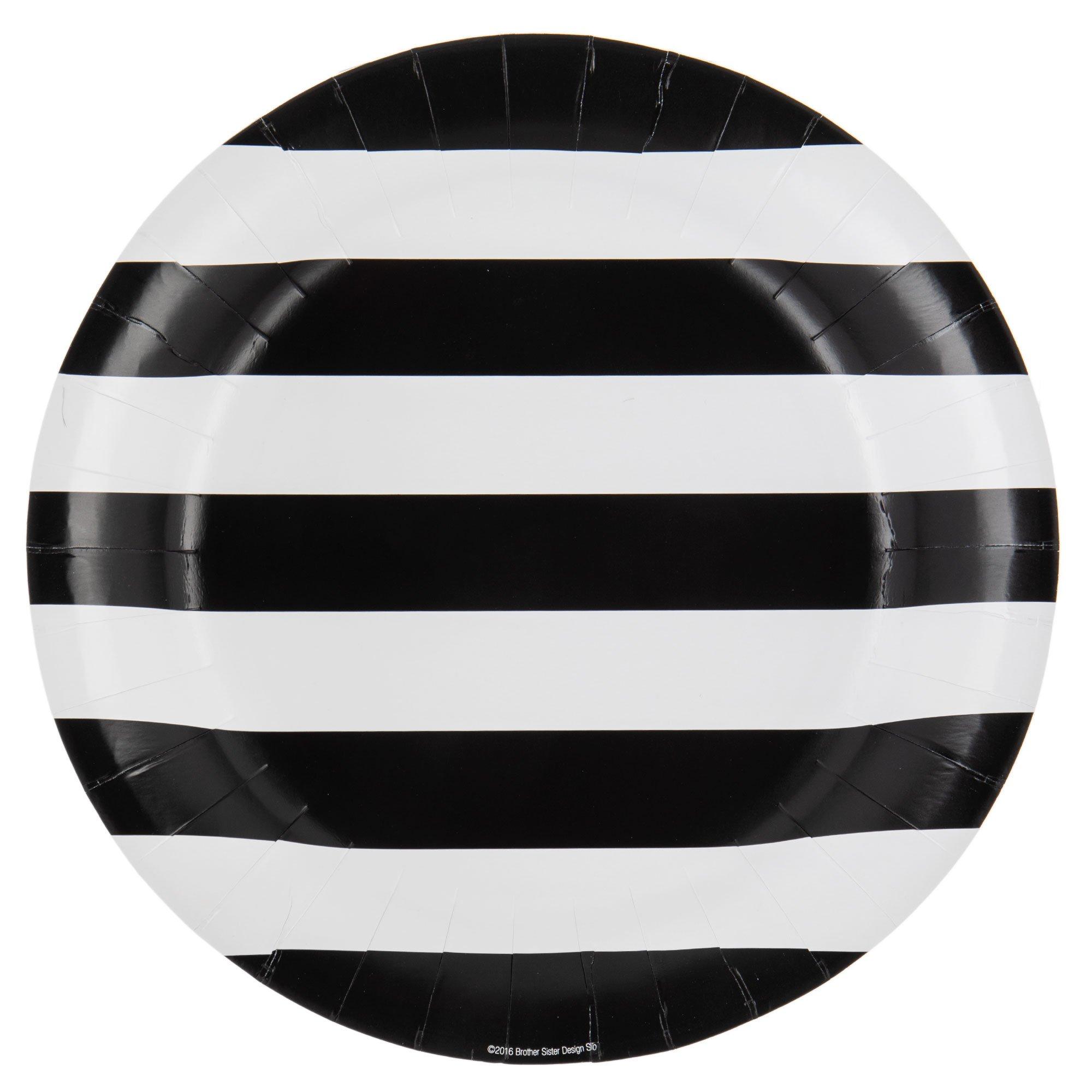 Black & White Striped Paper Plates Hobby Lobby 1349620