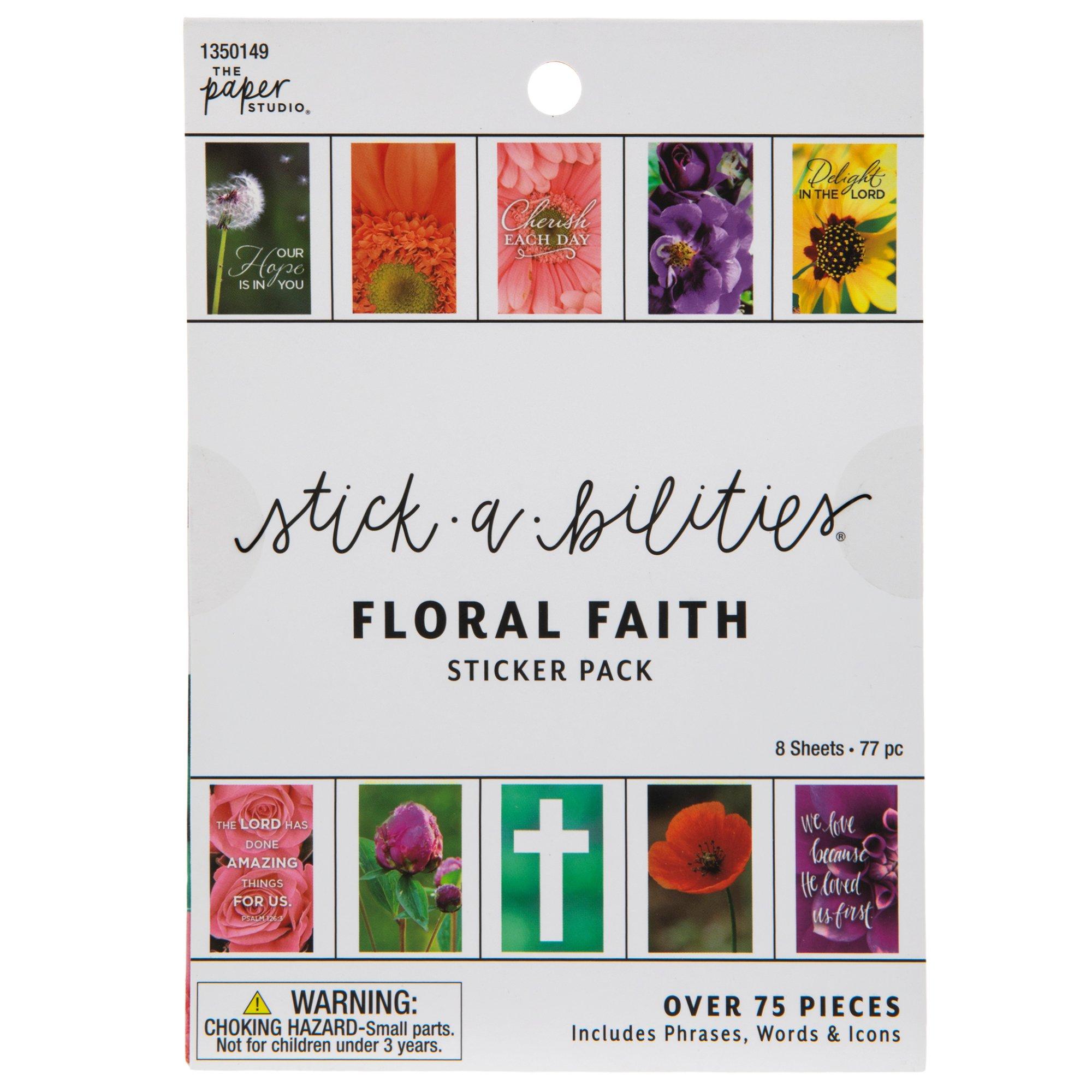 Floral Faith & Inspiration Stickers Hobby Lobby 1350149