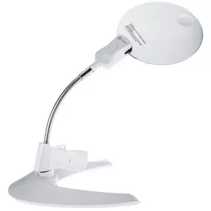 LED Magnifying Lamp Daylight Lamp Magnifying Glass Cold Light Magnifying Glass with Light for Reading Crafts Precision Work Sewing Hobbies, Size