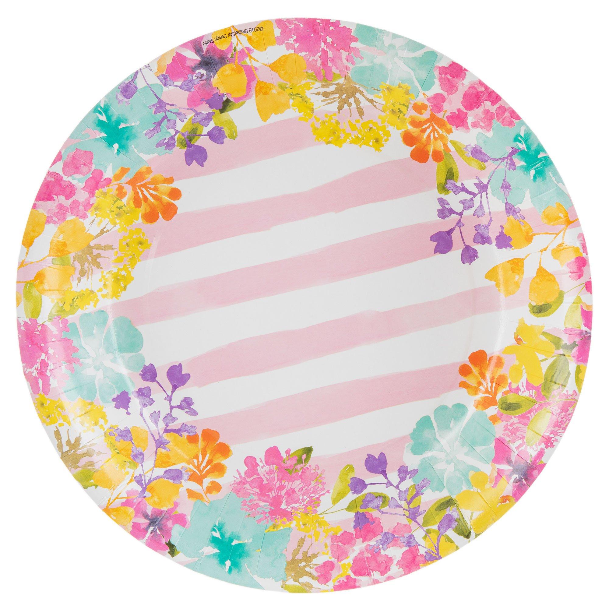Watercolor Floral Paper Plates Hobby Lobby 1353366