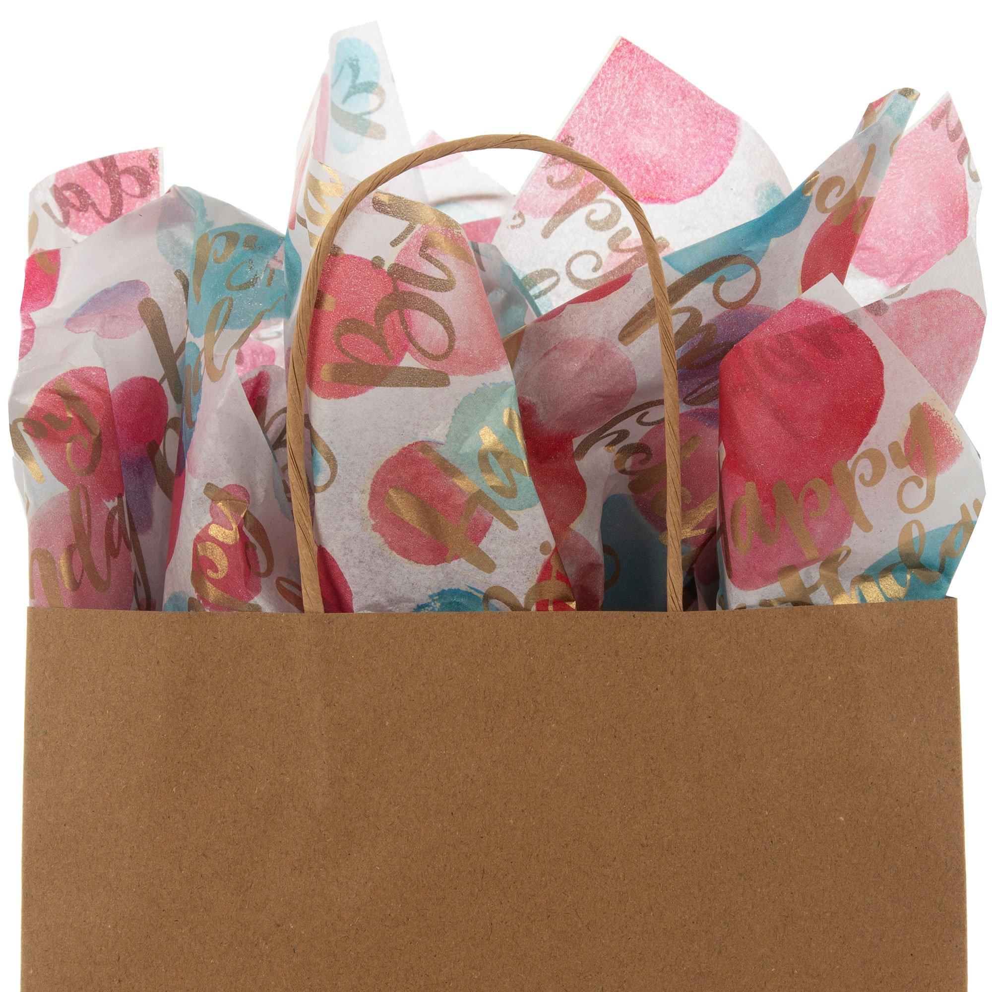 Watercolor Dots Happy Birthday Tissue Paper view 1