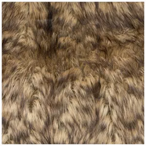 Brown Long Pile Faux Fur Fabric