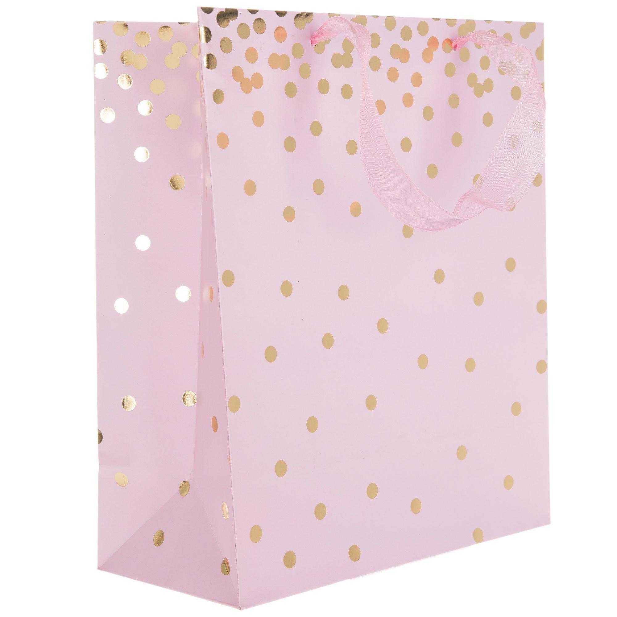 Pink & Gold Confetti Gift Bag Hobby Lobby 1355270