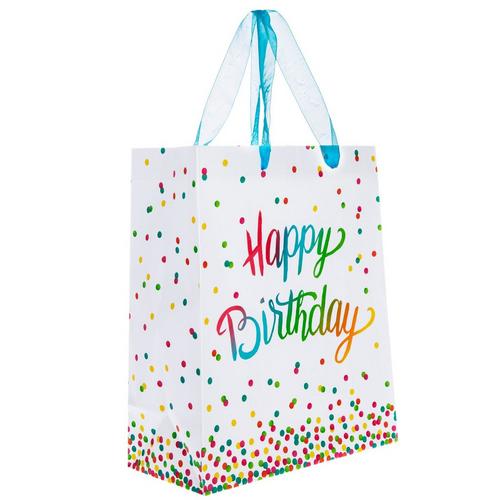 Happy Birthday Confetti Gift Bag  Medium