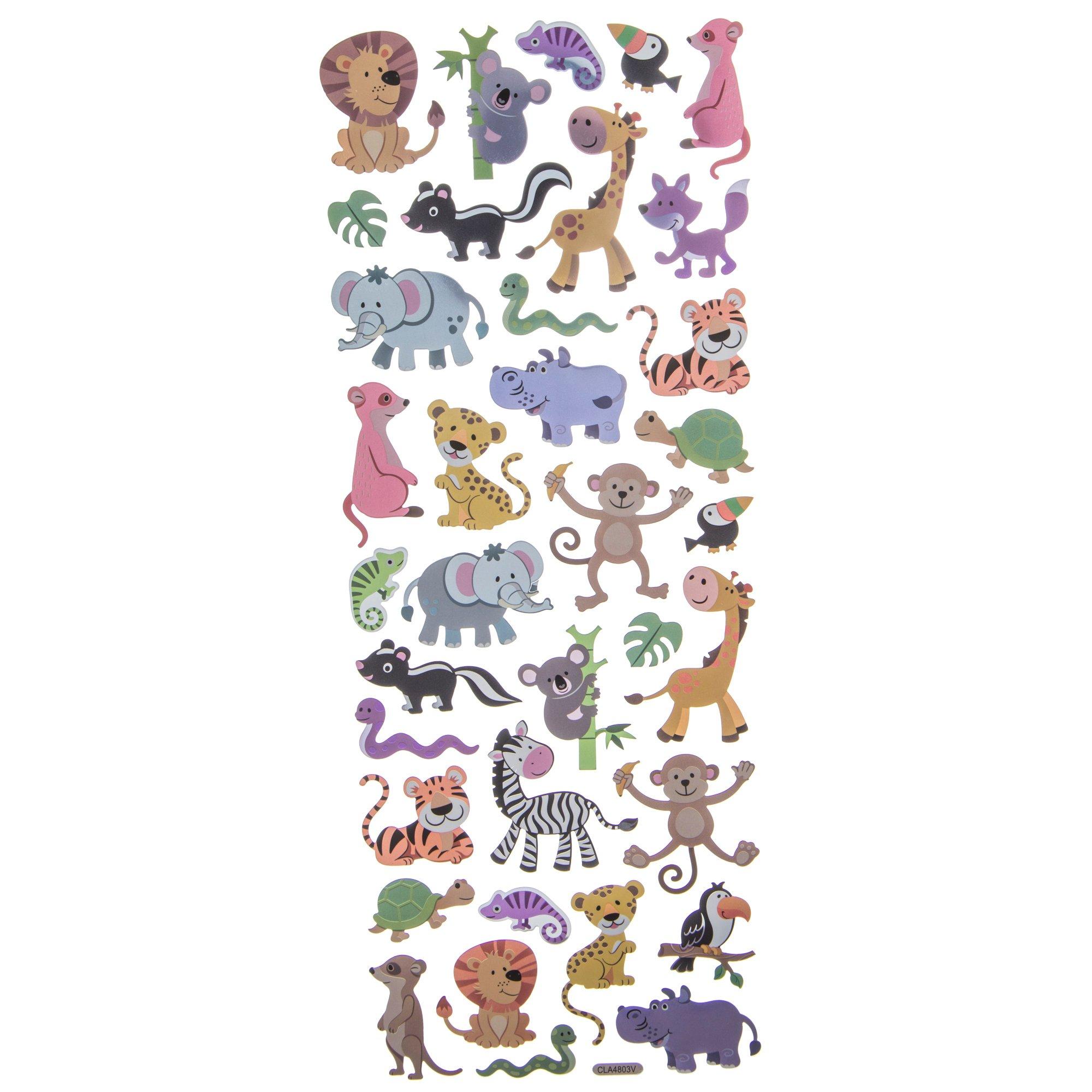 Zoo Animal Foil Stickers Hobby Lobby 1358209