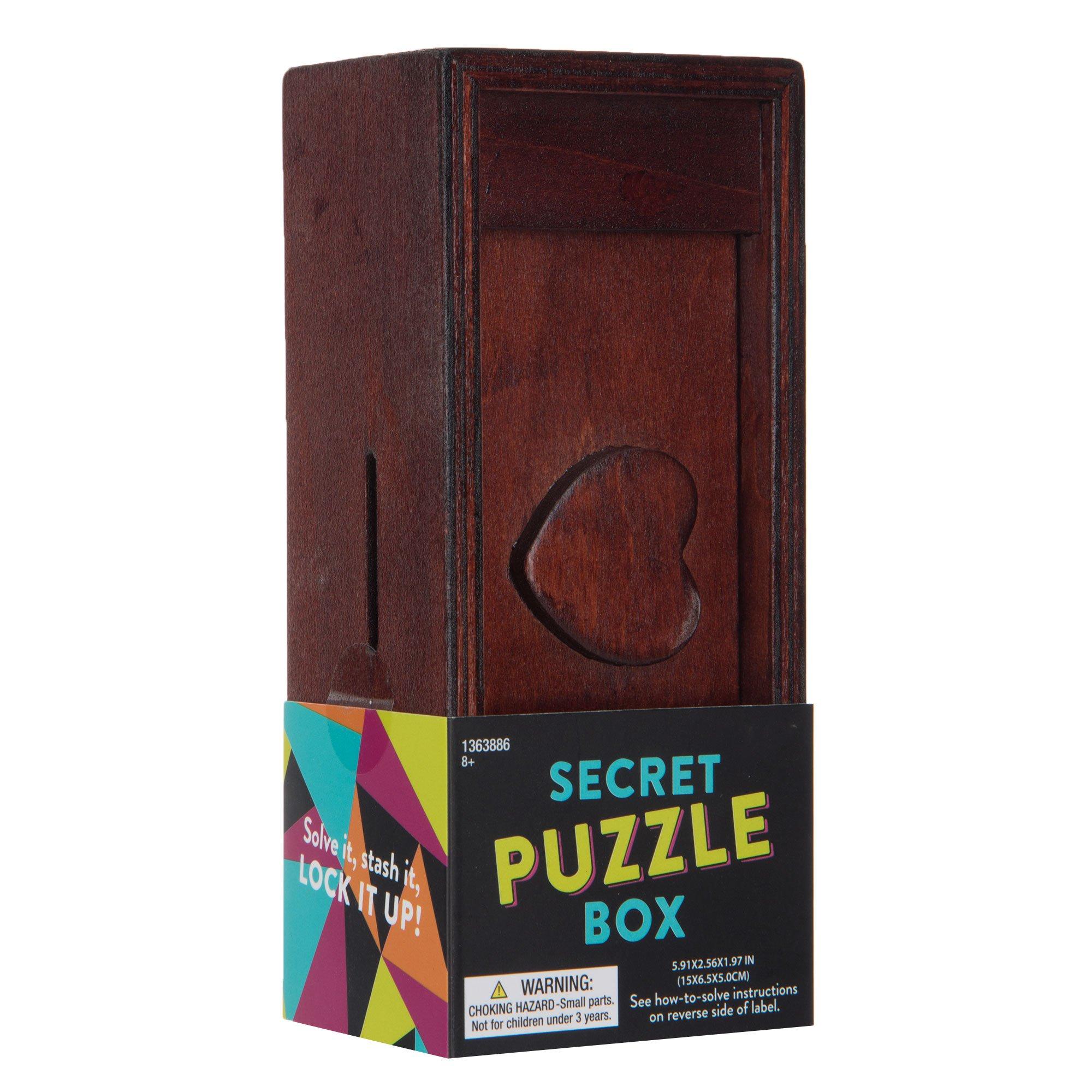 Secret Lock Box Wooden Puzzle Box Brain Teaser Personalised Option