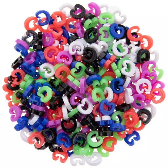 S Shape Clips Connectors Rubber Band Plastic Connectors Kit for DIY Bracelet Making, Muti-Color Pack of 600 | Harfington