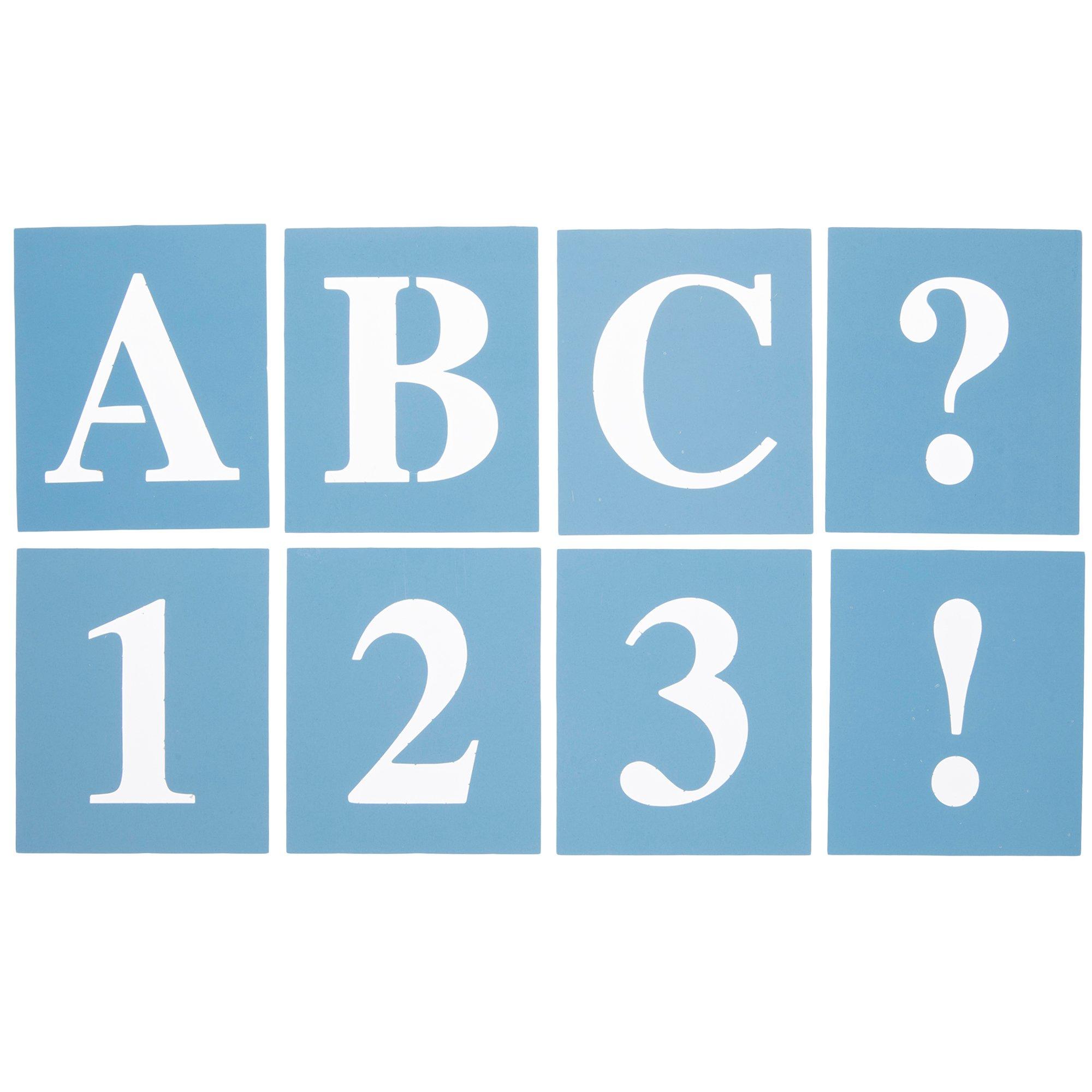 Fun Font Uppercase Alphabet & Number Adhesive Stencils, Hobby Lobby