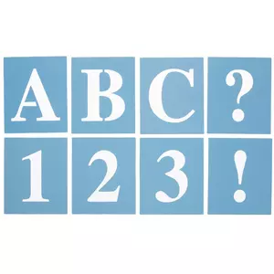 Uppercase Formal Alphabet Stencils