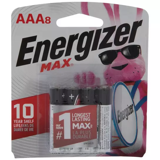 Energizer MAX AAA Batteries (8 Pack), Triple A Alkaline Batteries 
